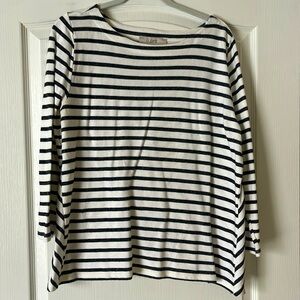 Navy white striped long sleeve
